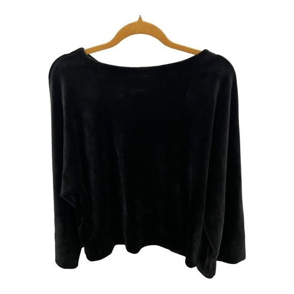 DKNY Sport Cropped Velour Sweatshirt Size Small - Picture 3 of 12